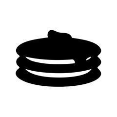 Stylized vector silhouette of a black and white cartoon poop emoji