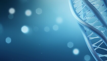 medical banner with abstract dna helix on soft blue background clean science and technology backdrop for website header or pharmaceutical presentation
