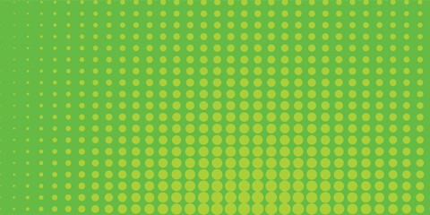 Dots halftone green color pattern gradient texture with technology digital background. Dots pop art comics with nature graphic design modern Vector