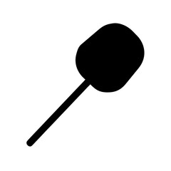 Simple lollipop stick illustration on a white background, minimal dessert icon