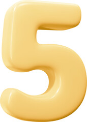 3D Number 5