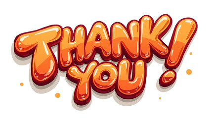 set of abstract liquid thank you word