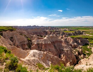 Panoramic view of Badlands