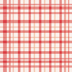 Seamless Red Checkered Textile Background
