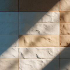 Beige and White Textured Wall with Natural Shadows