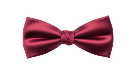 Isolated dark-red bow tie, formal and festive attire for men, fancy dress code, apparel