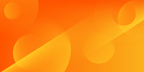 Abstract orange background with circles. Vector illustration