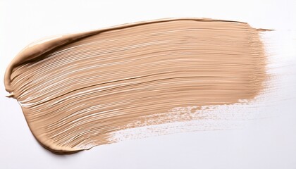 abstract beige acrylic ink smear brushstroke texture on white background cream natural