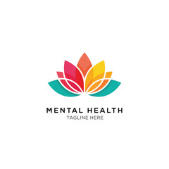 Obraz premium Mental Health Logo Template Vector Illustration