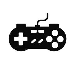 Retro video game controller silhouette for classic gaming fun