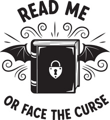 Mysterious open book with wings and lock a captivating silhouette on transparent background