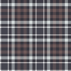 Brown color tartan check textured for textile, fabrics, print, clothing, garments, wallpaper and background. Scottish plaid illustration.