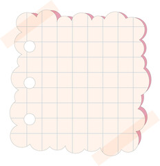 A sticker for notes with a paperclip. A bubble for the text.