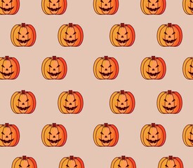 Jack o lantern Pumpkins pattern illustration colorful halloween wallpaper