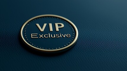 Fototapeta premium A luxurious VIP badge labeled 