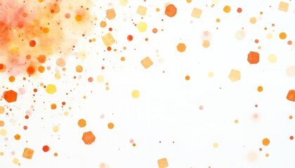 Watercolor drawing abstract background. Orange yellow colors and shapes pattern. It is illustration for wallpaper, banner, backdrop. Design element. For kids products, food industry themes like honey.