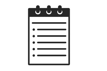 Checklist icon on notepad. To do list vector illustration. Concept of task management, planning, survey, exam, schedule. Document report sign. Agenda symbol for business.