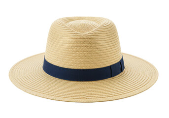 Isolated straw hat for sun protection, a stylish summertime headwear accessory for sun safety