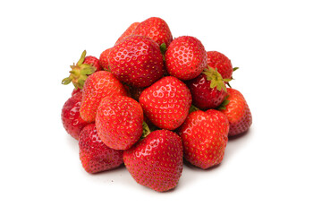 Fresh group of berries isolated on a white background.