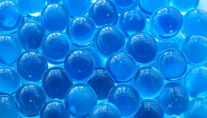 Blue Gel Balls Background Texture.