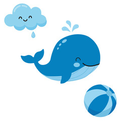  Blue whale cloud and ball