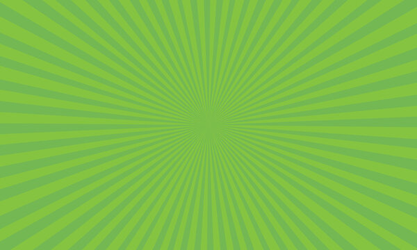 A vibrant green sunburst pattern radiates from the center point outward