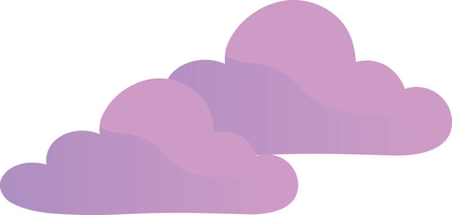 Illustration of Purple Fluffy Clouds