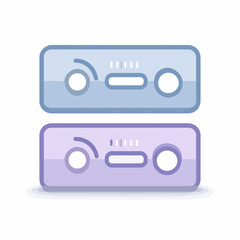 Fototapeta premium Sleek Settings Sliders Geometric Icon Design