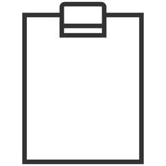 black outline clipboard icon