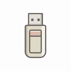 Obraz premium Minimalist USB Drive Icon Design