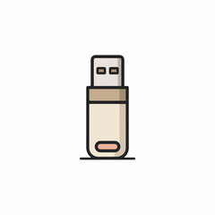 Sleek USB Flash Drive Icon Design