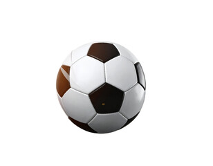 Fototapeta premium Football Mid-Air with Confetti and Stadium Lights PNG.