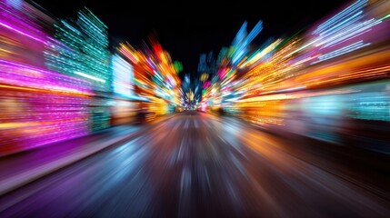 Light trails captured in long exposure photography of a night celebration  
