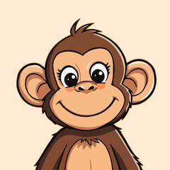 Obraz premium monkey cartoon vector