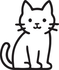 black cat cartoon vector, illustration