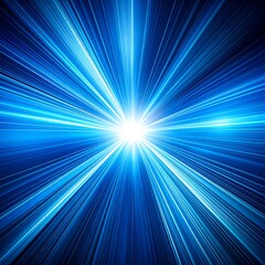 Blue radial burst of light