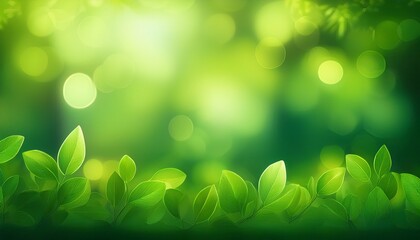 beautiful green natural bokeh abstract background