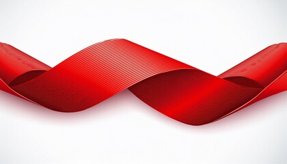 red ribbon isolated on white