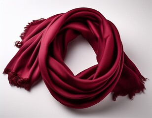 burgundy lightweight scarf on a white background