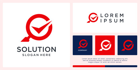 Search solution logo design template