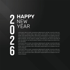 Happy new year 2026 celebration announcement template