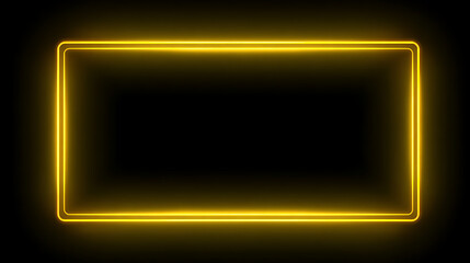 Glowing Rectangular Frame A Radiant Border on a Dark Background