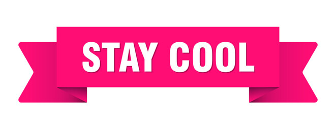 stay cool ribbon isolated on transparent background. stay cool ribbon
