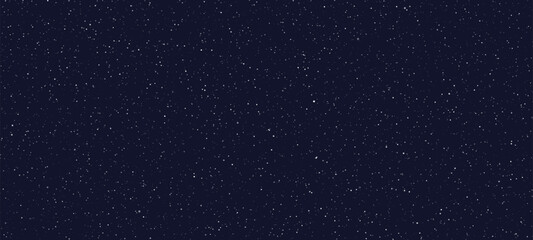 Dark blue night sky with many white stars. Outer space galaxy background for constellation illustration and astronomy presentation. Infinity universe concept.