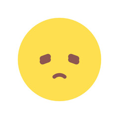 元気がない顔をイメージした絵文字 -シンプルでかわいい感情表現のイラスト素材