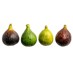 Obraz premium Indian Fig group of fresh and ripe fruits isolated PNG