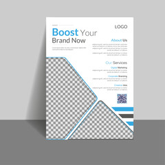 Creative clean flyer design template 