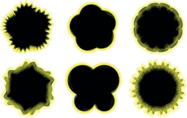 Vector Frame Set Icon Design Illustration Sign Circle Element Symbol Banner Sticker Button Border Vintage Badge Pattern Tag Color Art Web Sale Round Paper Pucker and Bloat Decorative Collection