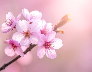 Fototapeta premium Beautiful Pink Cherry Blossoms in Springtime.