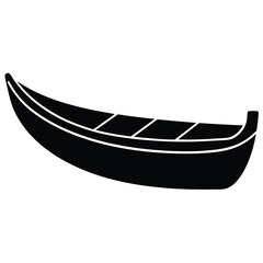 canoe vector icon on white background